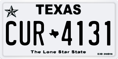 TX license plate CUR4131
