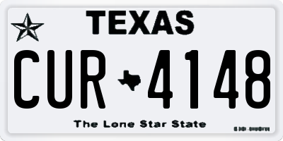 TX license plate CUR4148