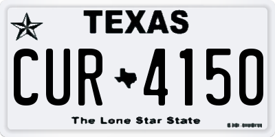 TX license plate CUR4150