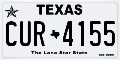 TX license plate CUR4155