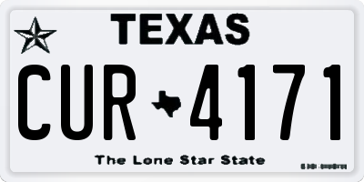 TX license plate CUR4171