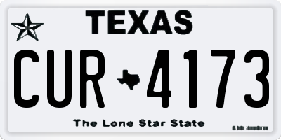 TX license plate CUR4173
