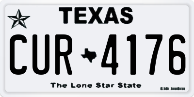 TX license plate CUR4176