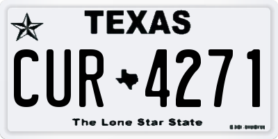 TX license plate CUR4271