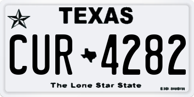 TX license plate CUR4282
