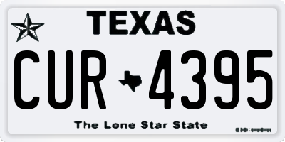 TX license plate CUR4395