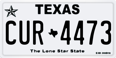 TX license plate CUR4473