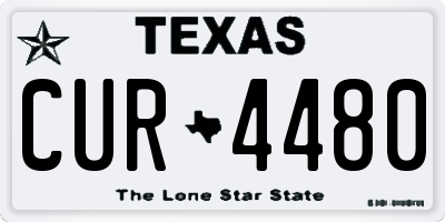 TX license plate CUR4480