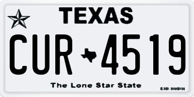 TX license plate CUR4519