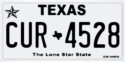 TX license plate CUR4528