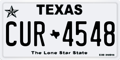 TX license plate CUR4548