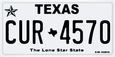 TX license plate CUR4570