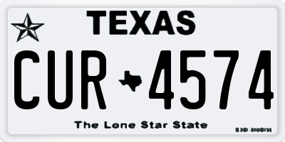 TX license plate CUR4574