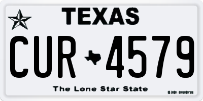 TX license plate CUR4579