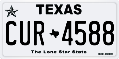 TX license plate CUR4588