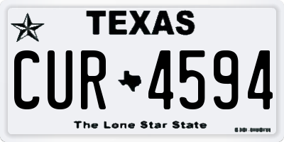 TX license plate CUR4594