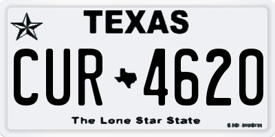 TX license plate CUR4620