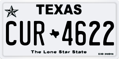 TX license plate CUR4622