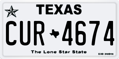 TX license plate CUR4674