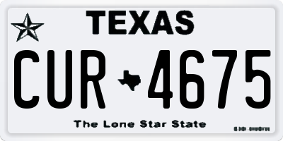 TX license plate CUR4675
