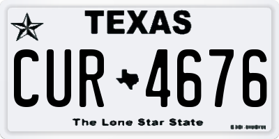 TX license plate CUR4676