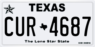 TX license plate CUR4687