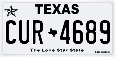 TX license plate CUR4689
