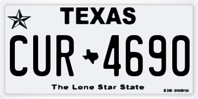 TX license plate CUR4690