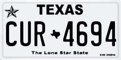 TX license plate CUR4694