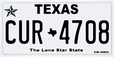 TX license plate CUR4708