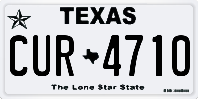 TX license plate CUR4710