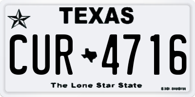 TX license plate CUR4716