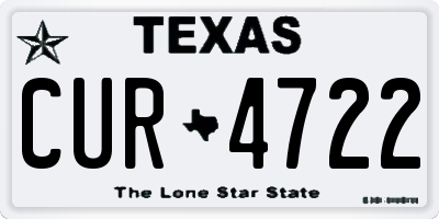 TX license plate CUR4722
