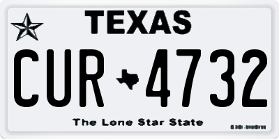 TX license plate CUR4732