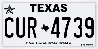 TX license plate CUR4739