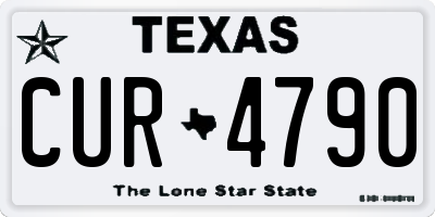 TX license plate CUR4790