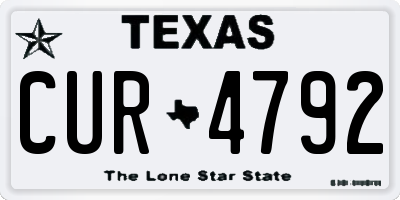 TX license plate CUR4792