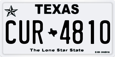 TX license plate CUR4810