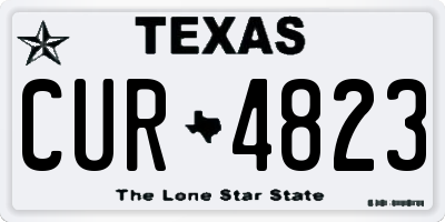 TX license plate CUR4823