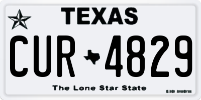 TX license plate CUR4829