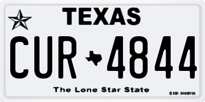 TX license plate CUR4844