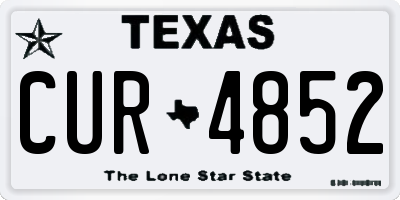TX license plate CUR4852