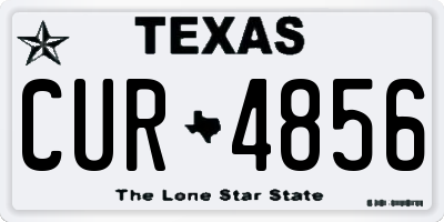 TX license plate CUR4856
