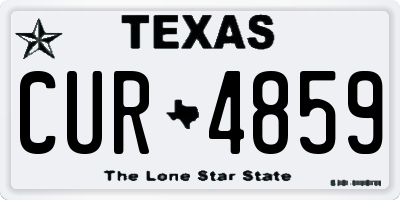 TX license plate CUR4859
