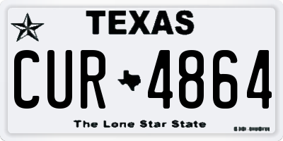 TX license plate CUR4864