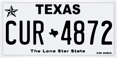 TX license plate CUR4872