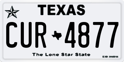 TX license plate CUR4877