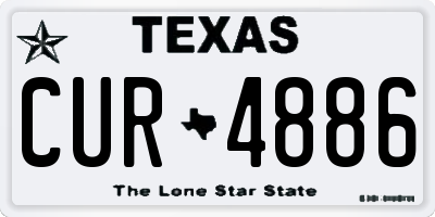 TX license plate CUR4886