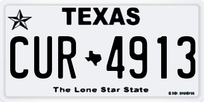 TX license plate CUR4913