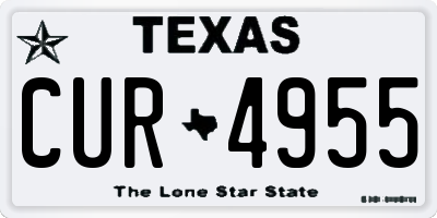 TX license plate CUR4955